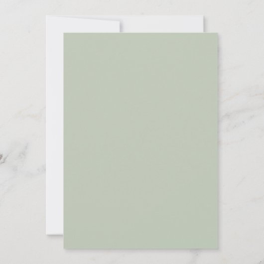 Modern Minimalist Sage Bridal Shower Invitation Kaart (Achterkant)