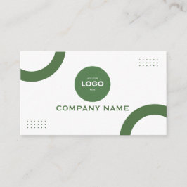 Modern Minimalist Sage Green & White Business Card Visitekaartje
