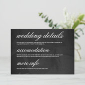 Modern Minimalist Save the Date Wedding Details Kaart (Staand voorkant)