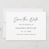 Modern Minimalist Save the Date Wedding Invitation (Devant)