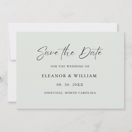 Modern Minimalist Save the Date Wedding Invitation (Voorkant)