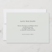 Modern Minimalist Save the Date Wedding Invitation (Achterkant)