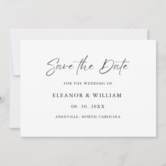 Modern Minimalist Save the Date Wedding Invitation (Voorkant)