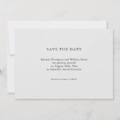 Modern Minimalist Save the Date Wedding Invitation (Achterkant)
