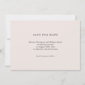 Modern Minimalist Save the Date Wedding Invitation (Achterkant)