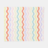 Modern Minimalist Scalloped Pastel Waves Linear Fleece Deken (Voorkant (Horizontaal))