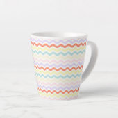 Modern Minimalist Scalloped Pastel Waves Linear Latte Mok (Rechterhoek)