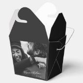 Modern Minimalist Script Custom Photo Wedding  Bedankdoosjes (Geopend)