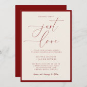 Modern Minimalist Script Nothing Fancy Just Love Kaart (Voorkant / Achterkant)