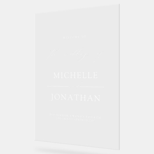 Modern Minimalist Script Wedding Welcome (Angle)