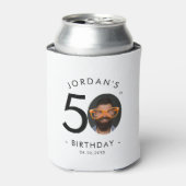 Modern Minimalist Simple Birthday Party Blikjeskoeler (Blikje Voorkant)