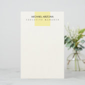 Modern Minimalist Simple Plain Briefpapier (Staand voorkant)