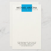Modern Minimalist Simple Plain Briefpapier (Voorkant / Achterkant)