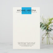 Modern Minimalist Simple Plain Briefpapier (Staand voorkant)