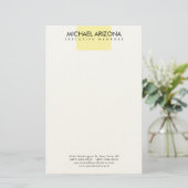 Modern Minimalist Simple Plain Briefpapier (Staand voorkant)