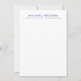 Modern Minimalist Simple Plain Own Name Card