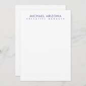 Modern Minimalist Simple Plain Own Name Card (Voorkant / Achterkant)