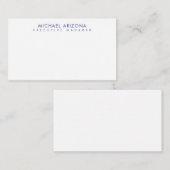 Modern Minimalist Simple Plain Own Name Informatiekaartje (Voorkant / Achterkant)