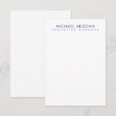 Modern Minimalist Simple Plain Own Name RSVP Kaartje (Voorkant / Achterkant)