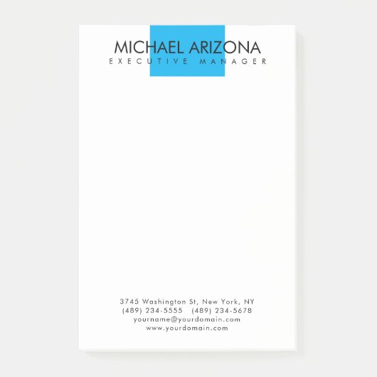 Modern Minimalist Simple Plain Post-it® Notes (Voorkant)