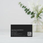 Modern Minimalist Simple Professional QR Code Visitekaartje (Staand voorkant)