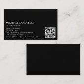 Modern Minimalist Simple Professional QR Code Visitekaartje (Voorkant / Achterkant)