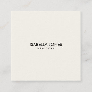 Modern Minimalist Square Kraft Business Card Vierkante Visitekaartje