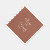 Modern minimalist Terracotta Wedding Servet (Hoek)