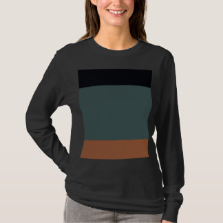 Modern Minimalist Tri-Tone: Charcoal, Slate, and O T-shirt