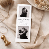Modern Minimalist Two Photo Wedding Bookmark Save The Date