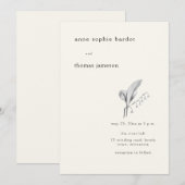 Modern minimalist Typografie Lily Valley Wedding Kaart (Voorkant / Achterkant)