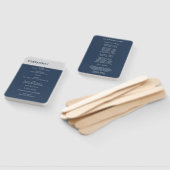 Modern minimalist Typografie Navy Blue Gray Handwaaier (Niet-gemonteerd)