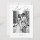 Modern Minimalist Typography Calligraphy Wedding Bedankkaart (Voorkant)