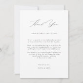 Modern Minimalist Typography Calligraphy Wedding Bedankkaart (Achterkant)