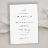 Modern Minimalist Typography Calligraphy Wedding Kaart