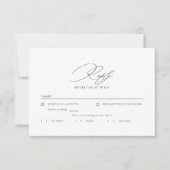 Modern Minimalist Typography Calligraphy Wedding RSVP Kaartje (Voorkant)