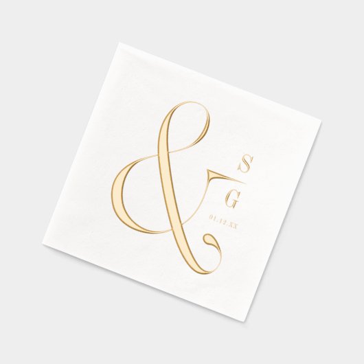 Modern minimalist typography couples monogram (Gauche)