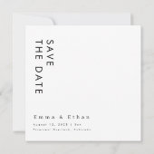 Modern minimalist Typography Photo Wedding Save The Date (Achterkant)