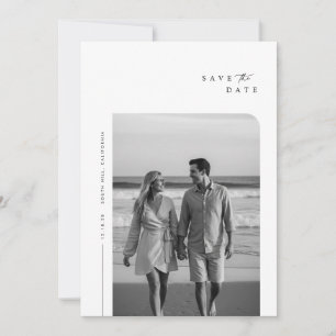 Modern minimalist Typography Photo Wedding Save The Date