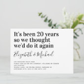 Modern minimalist Vow Renewal Kaart (Staand voorkant)