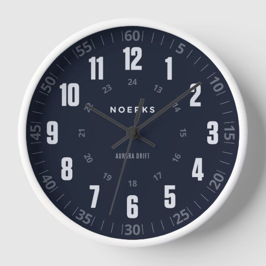 Modern Minimalist Wall Clock – Aurora Drift (Voorkant)