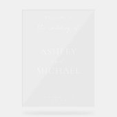 Modern Minimalist Wedding Acrylic Welcome Sign Acryl Bord (Voorkant)