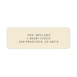 Modern Minimalist Wedding Address Label