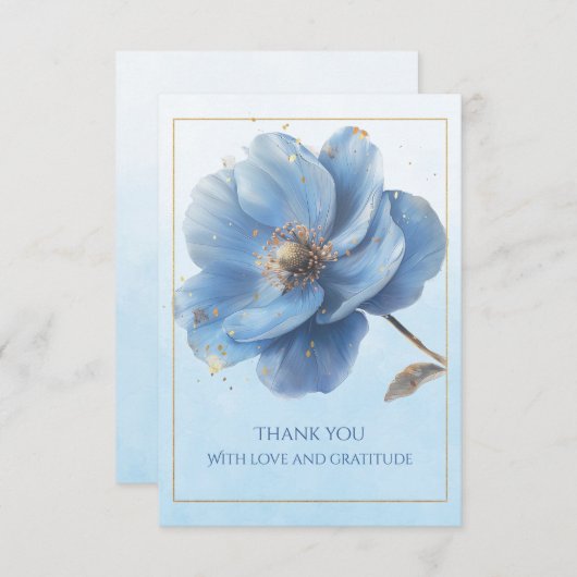 Modern Minimalist Wedding Flat Thank You Card Bedankkaart (Voorkant / Achterkant)