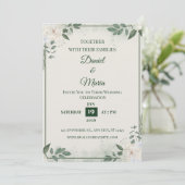 Modern Minimalist Wedding Invitation Template (Debout devant)