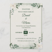 Modern Minimalist Wedding Invitation Template Kaart (Voorkant)