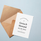 Modern Minimalist Wedding Invitation with star