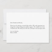 Modern Minimalist Wedding Photo Bedankkaart (Achterkant)