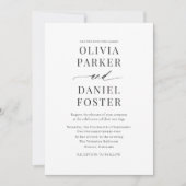 Modern Minimalist Wedding Photo QR Code Kaart (Voorkant)