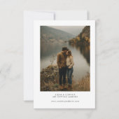 Modern Minimalist Wedding Photo Save the Date (Devant)